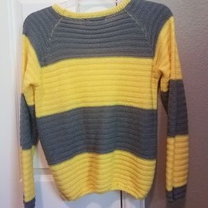 Grey and yellow sweater